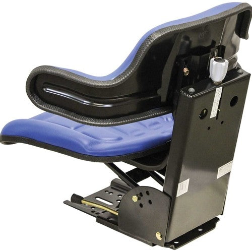 Multiple Application Utility Seat & Mechanical Suspension - Blue Vinyl