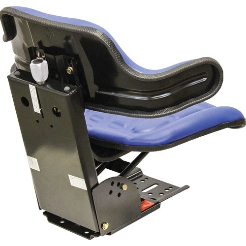 Multiple Application Utility Seat & Mechanical Suspension - Blue Vinyl