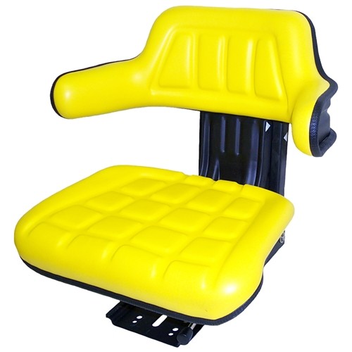 AGCO/AGCO Allis/AGCO White Tractor Replacement Utility Mechanical Suspension Seat Assembly - Fits Various Models - Yellow Vinyl