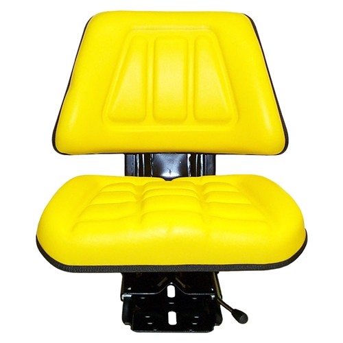 Case Tractor Replacement Utility Mechanical Suspension Seat Assembly - Fits Various Models - Yellow Vinyl