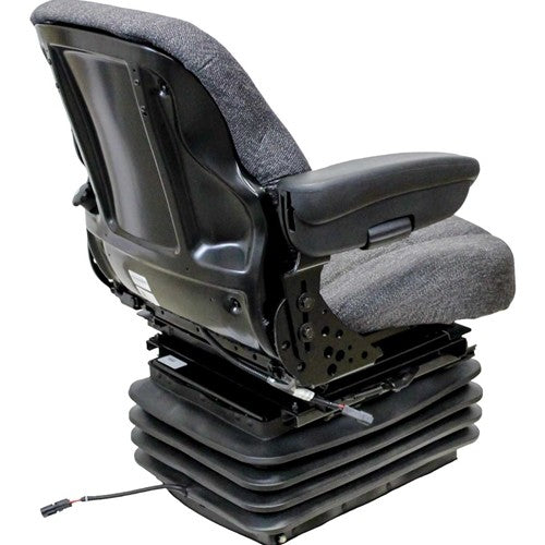 Ford/New Holland T, T&, T8, T9, TJ and TM Series Tractor Seat & Air Suspension - Fits Various Models - Gray Cloth