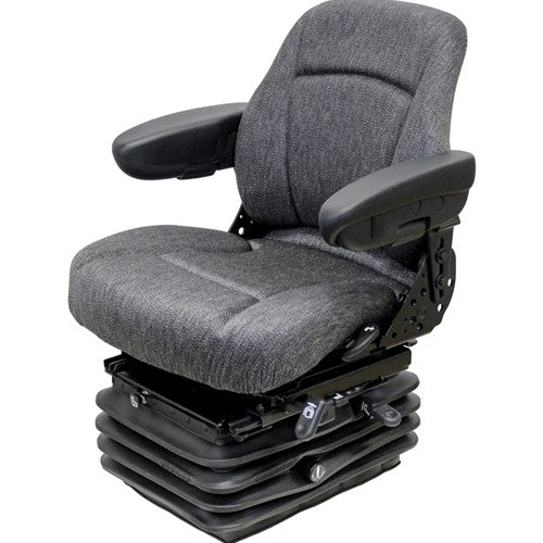 McCormick Series Tractor (w/Original Red Sears Seat) Replacement Seat & Air Suspension - Fits Various Models - Gray Cloth