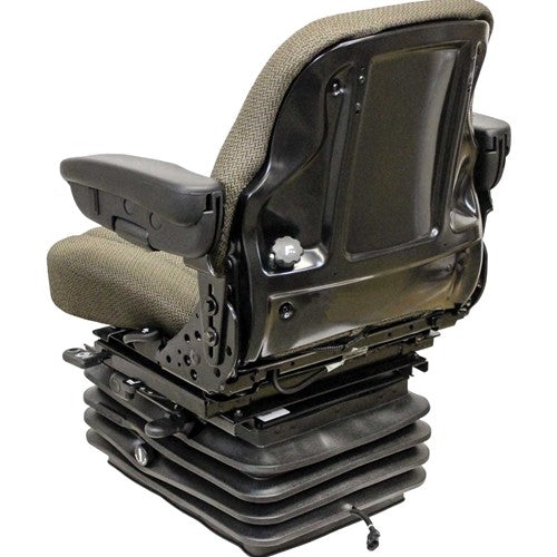 Case IH Maxxum, MX Series Maxxum, MXM, Puma and Steiger Series Tractor Replacement Seat & Air Suspension - Fits Various Models - Brown Cloth