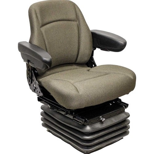 Ford/New Holland T, T&, T8, T9, TJ and TM Series Tractor Seat & Air Suspension - Fits Various Models - Brown Cloth
