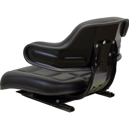 International Harvester Tractor Replacement Seat Assembly - Fits Various Models - Black Vinyl