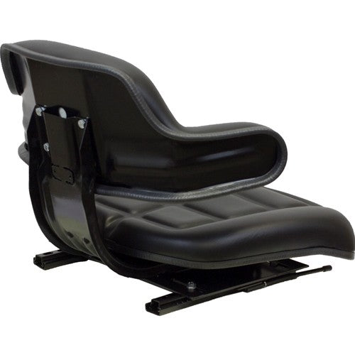 International Harvester Tractor Replacement Seat Assembly - Fits Various Models - Black Vinyl