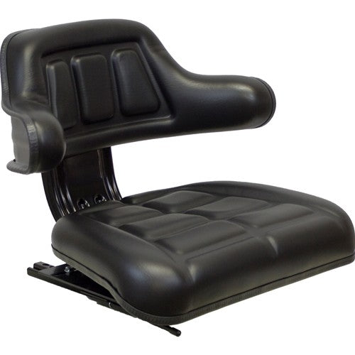 International Harvester Tractor Replacement Seat Assembly - Fits Various Models - Black Vinyl