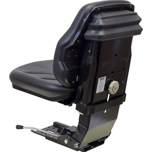 Kubota Tractor Utility Suspension Replacement Seat Assembly - Fits Various Models - Black Vinyl