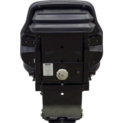 White Tractor Utility Suspension Replacement Seat Assembly - Fits Various Models - Black Vinyl