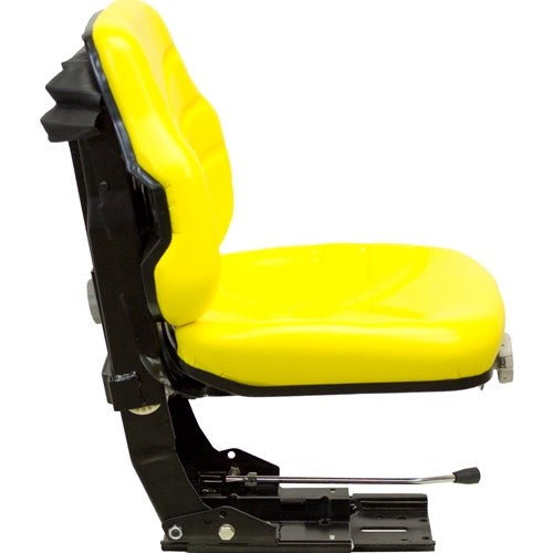 Kubota Tractor Utility Suspension Replacement Seat Assembly - Fits Various Models - Yellow Vinyl