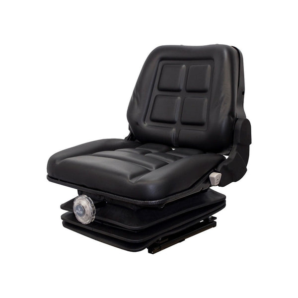 Case IH Tractor Replacement Seat & Mechanical Suspension - Fits Various Models - Black Vinyl