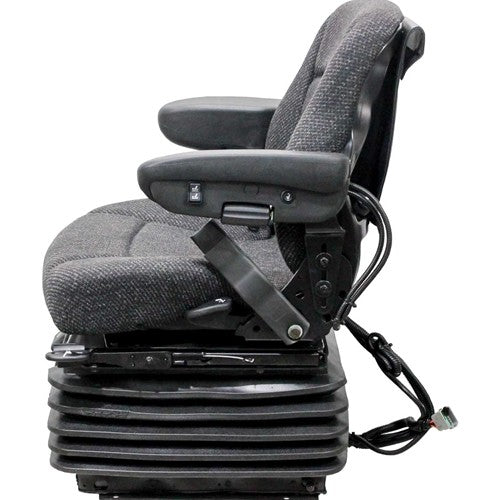 Case IH Tractor Replacement Seat & Air Suspension - Fits Various Models - Gray Cloth