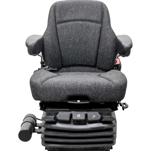 Case IH Tractor Replacement Seat & Air Suspension - Fits Various Models - Gray Cloth