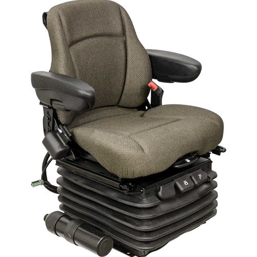 Case IH Tractor Replacement Seat & Air Suspension - Fits Various Models - Brown Cloth