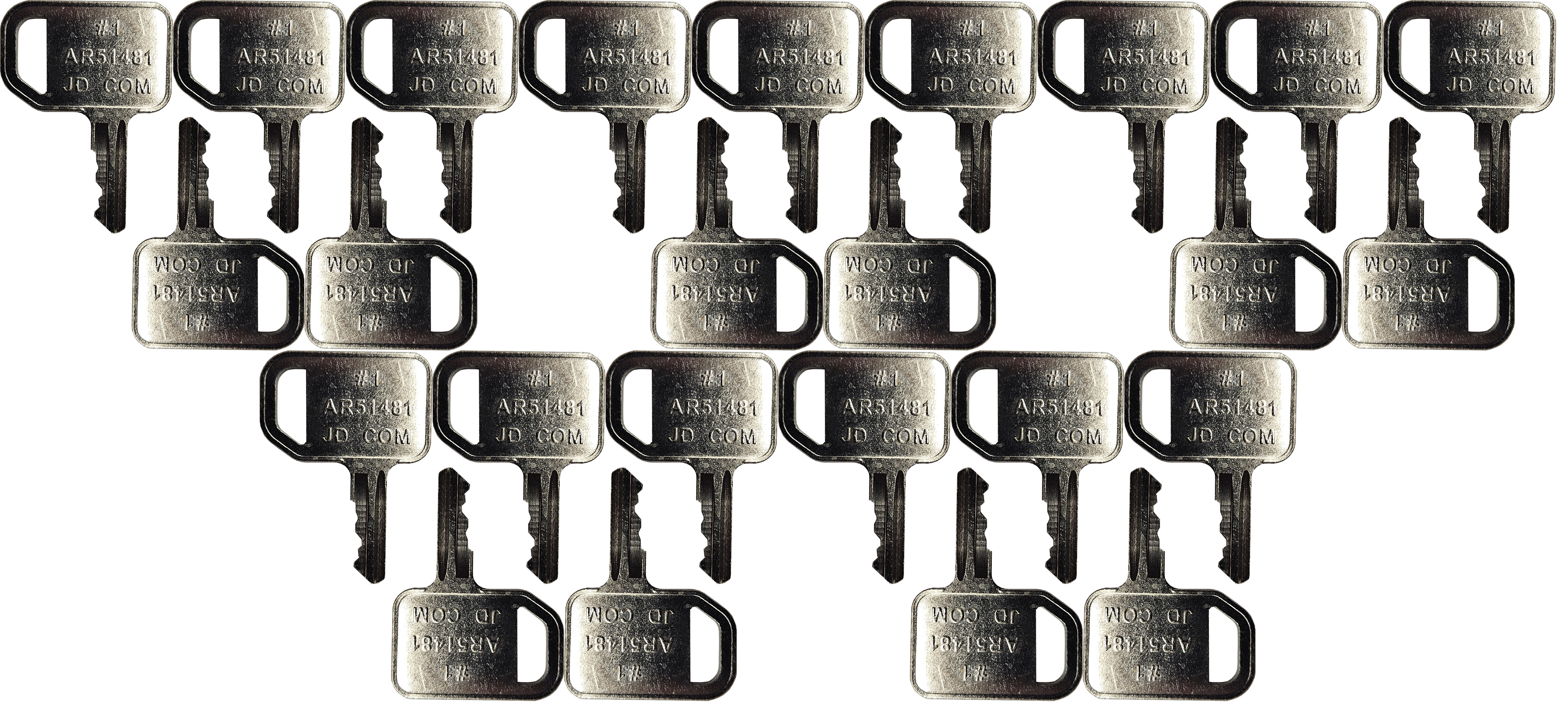 1 John Deere Ignition Key Fits Loaders Tractors Backhoes With Logo AR51481 USA E - Foto 11