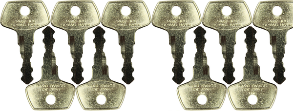 #13 (14607) JCB/CAT/Bomag Replacement Key *10 Pack*