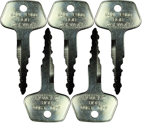 #42 (F900) Bobcat/Daewoo/Doosan/Terex Replacement Key *5 Pack*