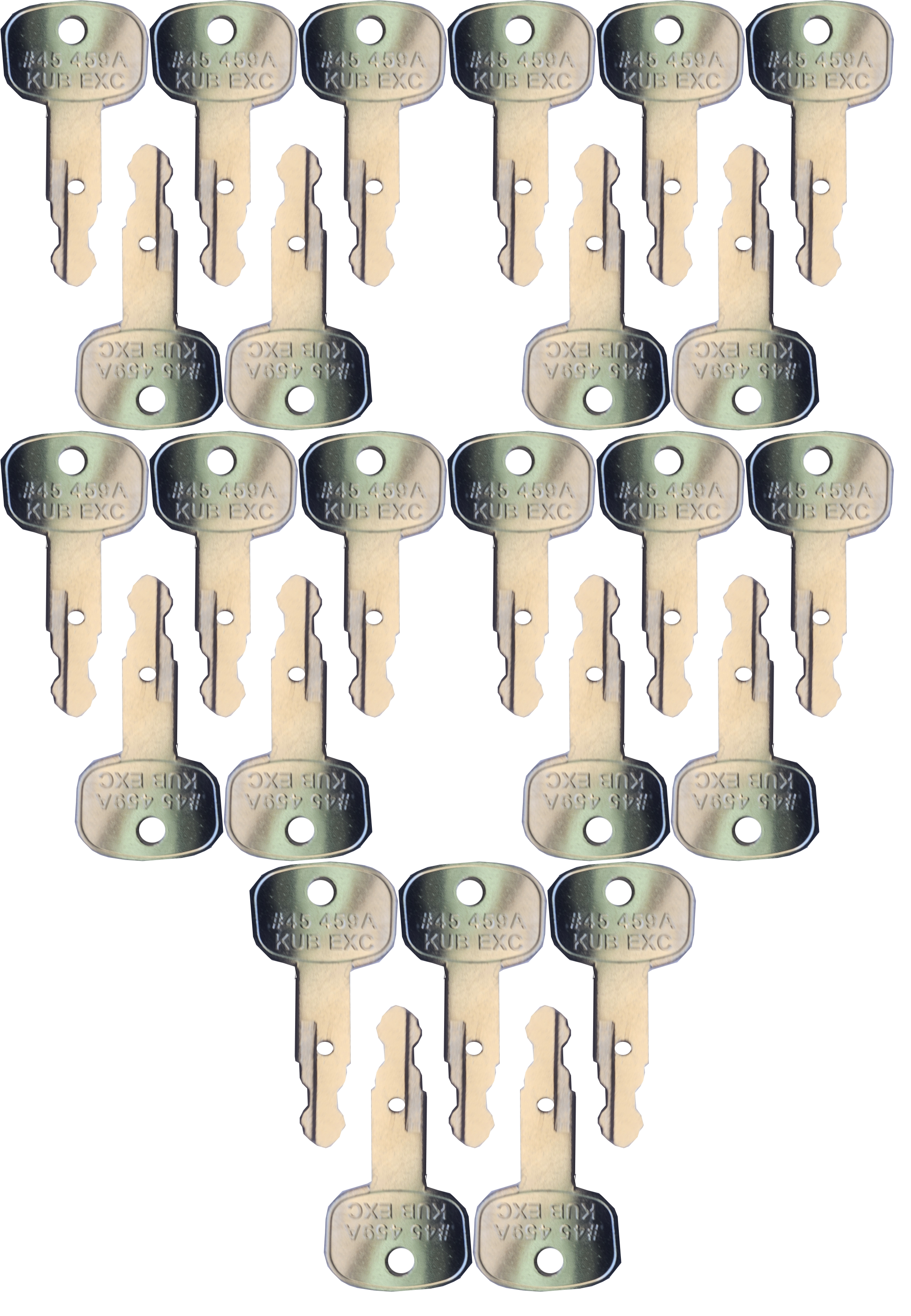 Wheel Loader Rim Key #45 (459A) Kubota Excavator & Wheel Loader Replacement Key *25 Pack ...