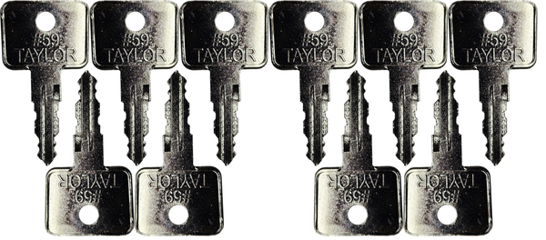 #59 (TAYLOR) Taylor Dunn Replacement Key *10 Pack*