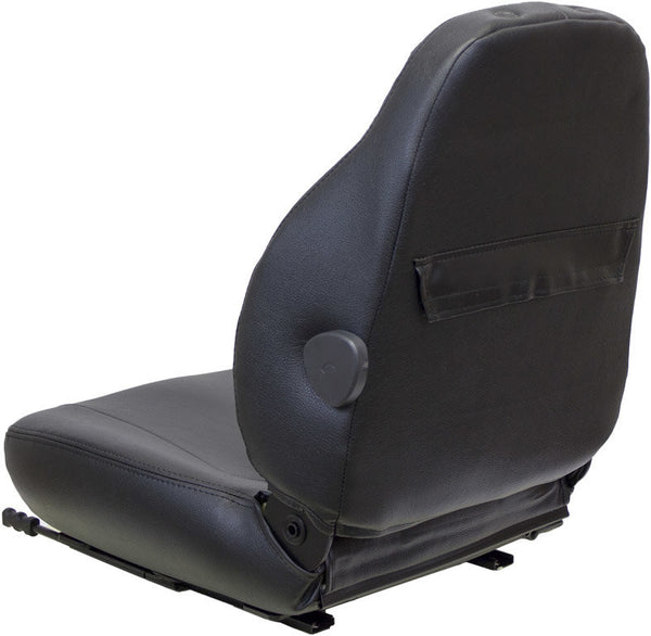 Case IH Tractor Replacement Seat Assembly - Fits Various Models - Black Vinyl