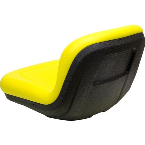 John Deere Lawn Mower Replacement Hinged Bucket Seat - Fits Various Models - Yellow Vinyl