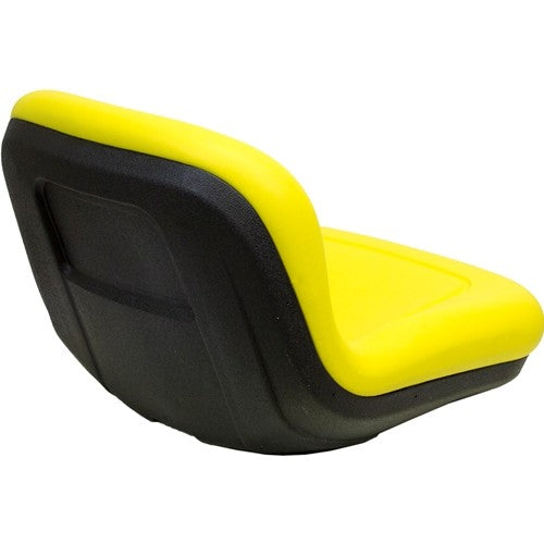 John Deere Lawn Mower Replacement Hinged Bucket Seat - Fits Various Models - Yellow Vinyl