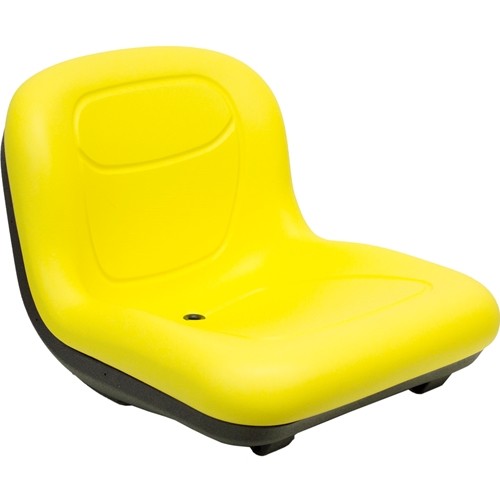 John Deere Lawn Mower Replacement Hinged Bucket Seat - Fits Various Models - Yellow Vinyl