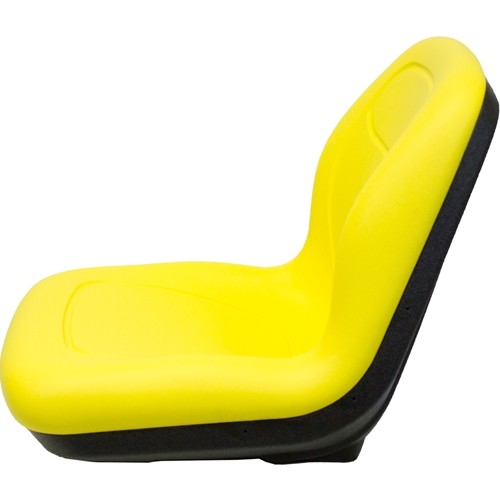 John Deere Lawn Mower Replacement Hinged Bucket Seat - Fits Various Models - Yellow Vinyl