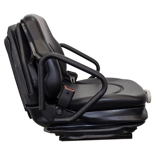 Caterpillar Forklift Replacement Seat & Mechanical Suspension - Fits Various Models - Black Vinyl