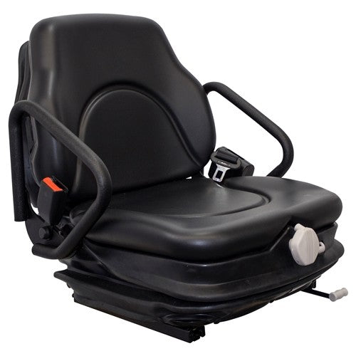 JCB Vibromax Roller Seat & Mechanical Suspension - Fits Various Models - Black Vinyl