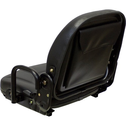 Daewoo Forklift Replacement Seat Assembly - Fits Various Models - Black Vinyl