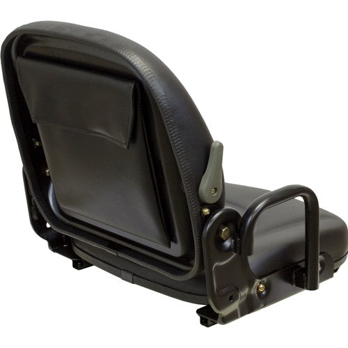 Daewoo Forklift Replacement Seat Assembly - Fits Various Models - Black Vinyl