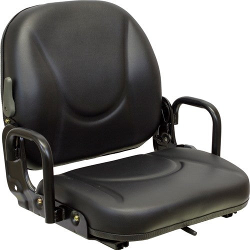 Daewoo Forklift Replacement Seat Assembly - Fits Various Models - Black Vinyl