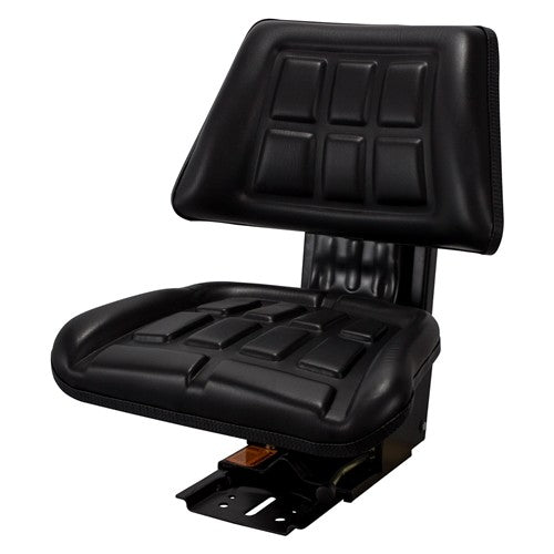 Multiple Application Utility Seat & Mechanical Suspension - Black Vinyl