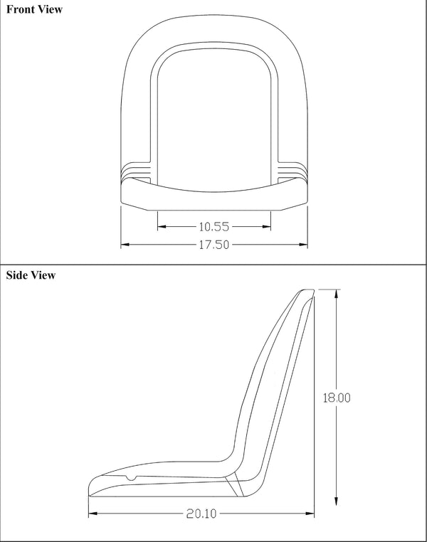 Multiple Application Bucket Seat - Black Vinyl