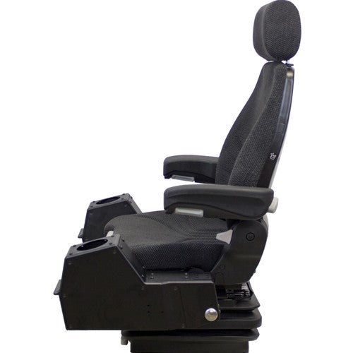 Multiple Application Seat & Mechanical Suspension with Pods - Black/Gray Cloth