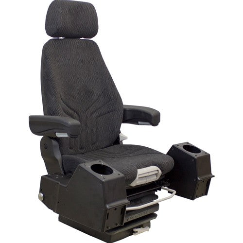 Multiple Application Seat & Mechanical Suspension with Pods - Black/Gray Cloth