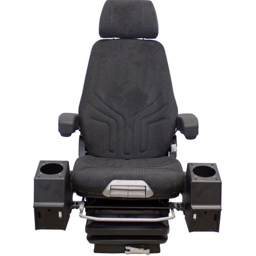 Multiple Application Seat & Mechanical Suspension with Pods - Black/Gray Cloth