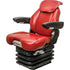 Multiple Application Replacement Seat & Air Suspension - Red Leatherette Vinyl