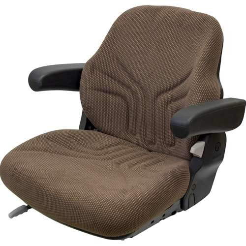 Case IH Tractor Replacement Seat Assembly - Fits Various Models - Brown Cloth