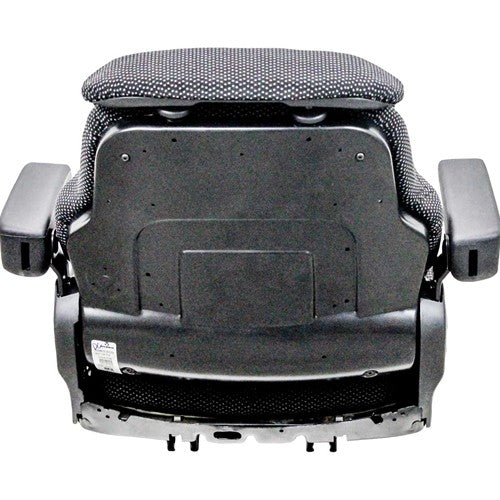 Case IH Tractor Replacement Seat Assembly - Fits Various Models - Black/Gray Cloth