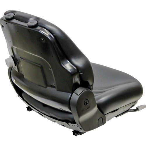 Case Wheel Loader Replacement Seat Assembly - Fits Various Models - Black Vinyl