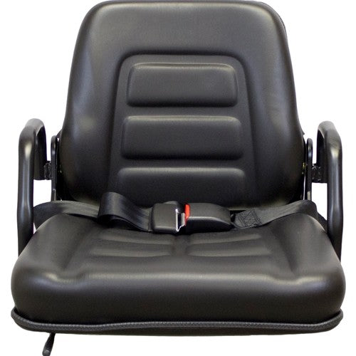 Doosan Forklift Replacement Seat Assembly - Fits Various Models - Black Vinyl