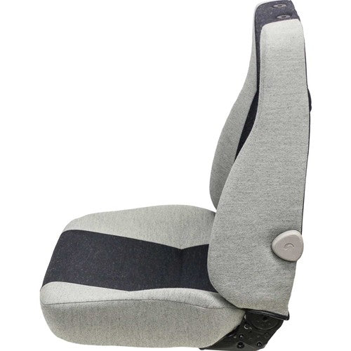 John Deere Excavator Replacement Seat Top - Fits Various Models - Gray Cloth