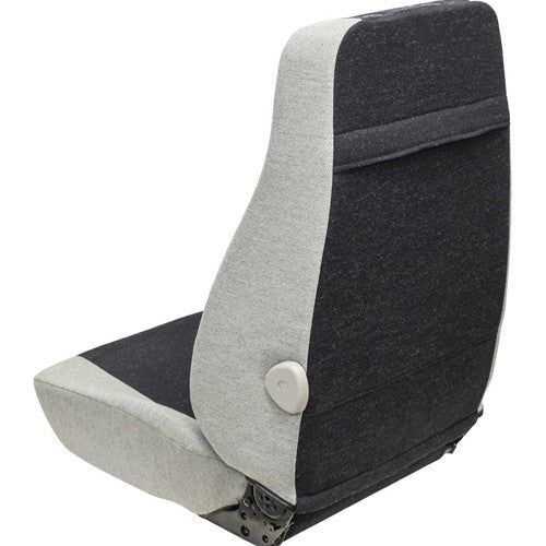 John Deere Excavator Replacement Seat Top - Fits Various Models - Gray Cloth