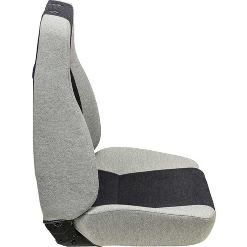 John Deere Excavator Replacement Seat Top - Fits Various Models - Gray Cloth