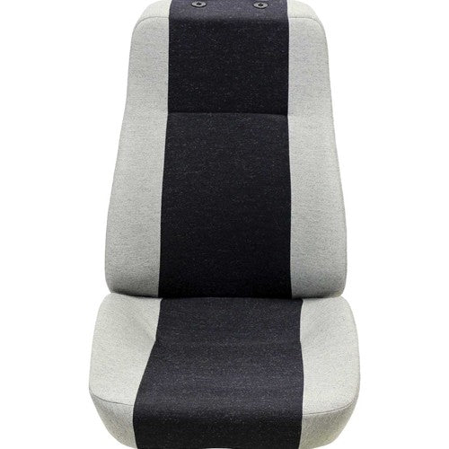 John Deere Excavator Replacement Seat Top - Fits Various Models - Gray Cloth