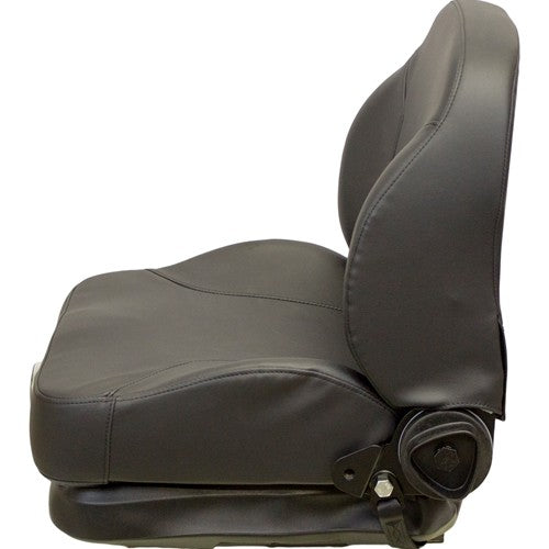 John Deere Lawn Mower Replacement Seat & Mechanical Suspension - Fits Various Models - Black Vinyl