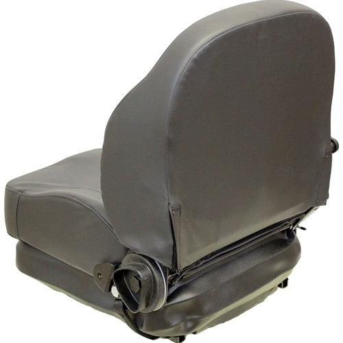 John Deere Lawn Mower Replacement Seat & Mechanical Suspension - Fits Various Models - Black Vinyl