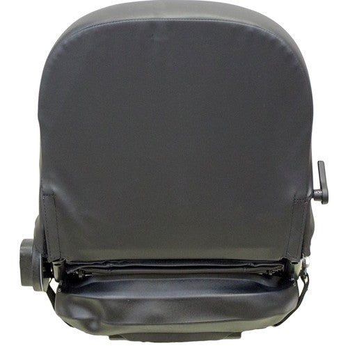 John Deere Lawn Mower Replacement Seat & Mechanical Suspension - Fits Various Models - Black Vinyl